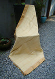 Beige Checks Linen Saree-Saree-House of Taamara-House of Taamara