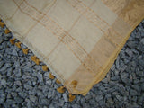 Beige Checks Linen Saree-Saree-House of Taamara-House of Taamara