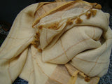 Beige Checks Linen Saree-Saree-House of Taamara-House of Taamara