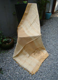 Beige Checks Linen Saree-Saree-House of Taamara-House of Taamara