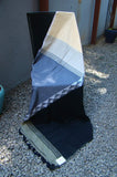 Beige/Grey/Black Khadi Cotton Saree-Saree-House of Taamara-House of Taamara