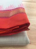 Beige/Orange/Pink Kanjeevaram Silk Saree-Silk Saree-House of Taamara-House of Taamara