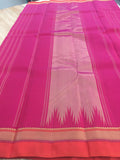Beige/Orange/Pink Kanjeevaram Silk Saree-Silk Saree-House of Taamara-House of Taamara