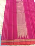 Beige/Orange/Pink Kanjeevaram Silk Saree-Silk Saree-House of Taamara-House of Taamara