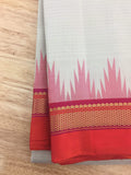 Beige/Orange/Pink Kanjeevaram Silk Saree-Silk Saree-House of Taamara-House of Taamara