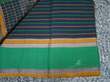 Black Checks Kanchi Cotton Saree-Saree-House of Taamara-House of Taamara
