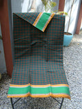 Black Checks Kanchi Cotton Saree-Saree-House of Taamara-House of Taamara