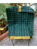 Black Checks Kanchi Cotton Saree-Saree-House of Taamara-House of Taamara