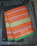 Black Kanchi Cotton Saree-Saree-House of Taamara-House of Taamara