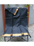 Black Mangalgiri Silk cotton Saree-Saree-House of Taamara-House of Taamara