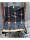 Black Mangalgiri Silk cotton Saree-Saree-House of Taamara-House of Taamara