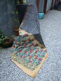 Black/Beige Kalamkari Cotton Saree-Saree-House of Taamara-House of Taamara