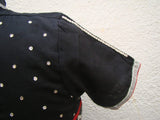 Black/Beige/Red Cotton Blouse Size-36-Blouse-House of Taamara-House of Taamara