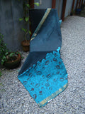 Black/Blue Kalamkari Cotton Saree-Saree-House of Taamara-House of Taamara