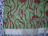 Black/Green Kalamkari Cotton Saree-Saree-House of Taamara-House of Taamara