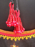 Black/Maroon/Orange Cotton Blouse Size-36-Blouse-House of Taamara-House of Taamara