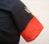 Black/Orange Cotton Blouse Size-38-Blouse-House of Taamara-House of Taamara