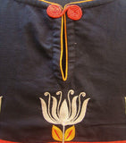 Black/Orange Cotton Blouse Size-38-Blouse-House of Taamara-House of Taamara