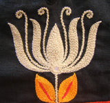 Black/Orange Cotton Blouse Size-38-Blouse-House of Taamara-House of Taamara