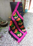 Black/Pink Linen Saree-Saree-House of Taamara-House of Taamara