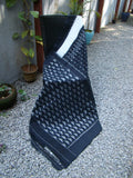 Black/White Ikat Cotton Saree-Saree-House of Taamara-House of Taamara