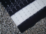 Black/White Ikat Cotton Saree-Saree-House of Taamara-House of Taamara