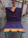 Blue Checks Kanchi Cotton Saree-Saree-House of Taamara-House of Taamara