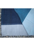 Blue Checks Khadi Cotton Saree-Saree-House of Taamara-House of Taamara