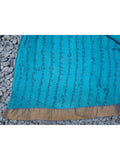 Blue Kalamkari Cotton Saree-Saree-House of Taamara-House of Taamara