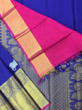 Blue Kanjeevaram Silk Saree-Silk Saree-House of Taamara-House of Taamara
