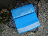 Blue Mangalgiri Cotton Saree-Saree-House of Taamara-House of Taamara