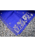 Blue Muslin Jamdani Saree-Saree-House of Taamara-House of Taamara