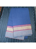 Blue/Grey Kanchi Cotton Saree-Saree-House of Taamara-House of Taamara