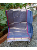 Blue/Grey Kanchi Cotton Saree-Saree-House of Taamara-House of Taamara