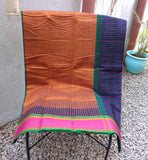 Blue/Pink Checks Kanchi Cotton Saree-Saree-House of Taamara-House of Taamara