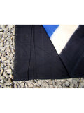 Blue/White/Black Ikat Cotton Saree-Saree-House of Taamara-House of Taamara