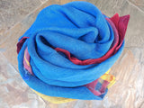 Blue/Yellow/Red Linen Saree-Saree-House of Taamara-House of Taamara