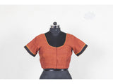 Brown/Black Cotton Blouse Size-38-Blouse-House of Taamara-House of Taamara