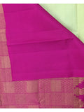 Cream/Pink/Blue Kanjeevaram Silk Saree-Silk Saree-House of Taamara-House of Taamara