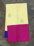 Cream/Pink/Blue Kanjeevaram Silk Saree-Silk Saree-House of Taamara-House of Taamara