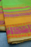 Double shade/Orange Kanjeevaram Silk Saree-Silk Saree-House of Taamara-House of Taamara