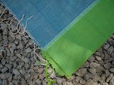 Double Shade/Pink/Green Khadi Cotton Saree-Saree-House of Taamara-House of Taamara