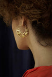 Fretwork Floral Gold Plated Silver Balis-Earrings-House of Taamara-House of Taamara