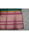 Green Double Shade Kanchi Cotton Saree-Saree-House of Taamara-House of Taamara