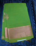Green Kanchi Cotton Saree-Saree-House of Taamara-House of Taamara
