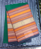 Green Kanchi Cotton Saree-Saree-House of Taamara-House of Taamara