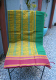 Green Kanchi Cotton Saree-Saree-House of Taamara-House of Taamara