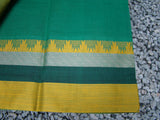 Green Kanchi Cotton Saree-Saree-House of Taamara-House of Taamara