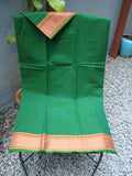 Green Kanchi Cotton Saree-Saree-House of Taamara-House of Taamara