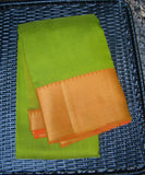 Green Mangalgiri Silk Cotton Saree-Saree-House of Taamara-House of Taamara